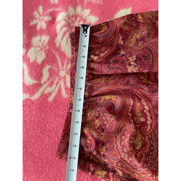 vintage Fashionaire red paisley skirt set size 8 - 10 union made in USA - Picture 8 of 11